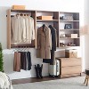HomeStock Devi Series 31.5–94.5in. W  Modular Closet System Wall Mount Double Hanging Rods 5-Shelf Wood Closet System - 3 of 4