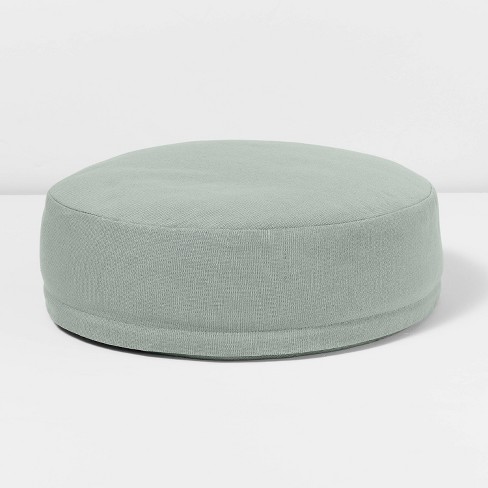 REEHUT Zafu Yoga Meditation Cushion, Round Meditation Pillow Filled with  Buckwheat, Zippered Organic Cotton Cover, Machine Washable, Foam Wedges 