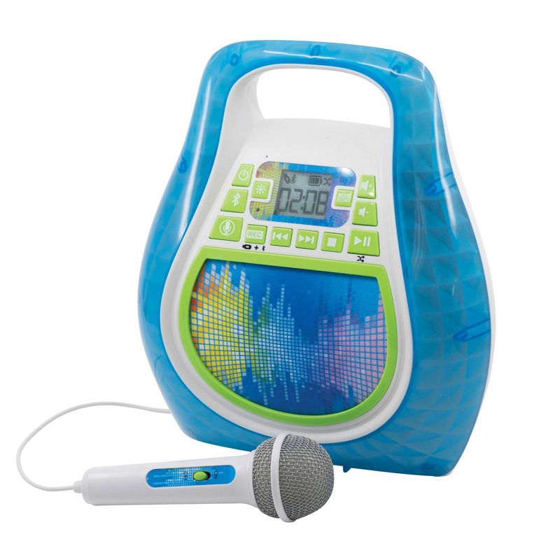 eKids Bluetooth Karaoke Machine with Party Lights - Blue (EK-558.5XV1), 3 of 5