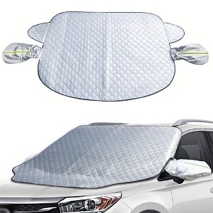 NEXPOW Car Windshield Cover, Snow Cover with Side Mirrors Cover, Windshield Shade with Magnetic Edges for Car SUV CRV Trucks - 1 of 4