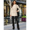 Allegra K Women's Long Sleeves Double Breasted Button Winter Outerwear Pea Coat - 3 of 4