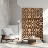 Grungis Matrix Metal Decorative Patio Screens,Freestanding Decorative Privacy Screen in with Rhombus Pattern for Balcony Patio,76" H×48" W - 4 of 4