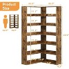 Garvee 6-Tier Corner Bookshelf,L-Shaped Bookshelf with Baffles, Wood Display Shelf Heavy Duty Bookcases for Home Office - 3 of 4
