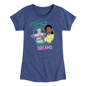 Girls' - Disney Princess - Tianas Place Fitted Short Sleeve Graphic T-Shirt - 1 of 4