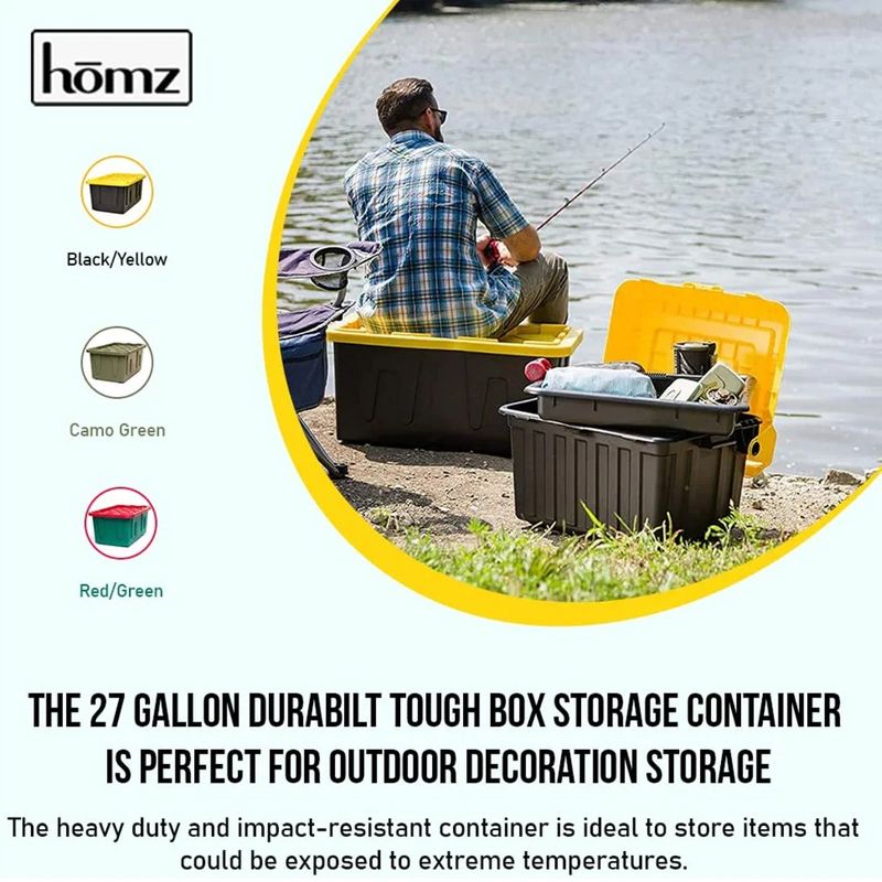 HOMZ Durabilt 27 Gallon Heavy Duty Storage Tote with Lid, 5 of 8