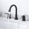 WOWOW 8 in. Widespread Double Handle Bathroom Faucet with Pop-up Drain Kit - 3 of 4