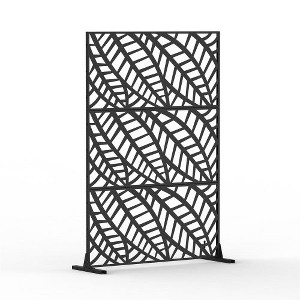 PAGED Metal Balcony Privacy Screens Outdoor and Panels with Free Standing, Freestanding Outdoor Privacy Screen, Privacy Fence Screen - 1 of 4