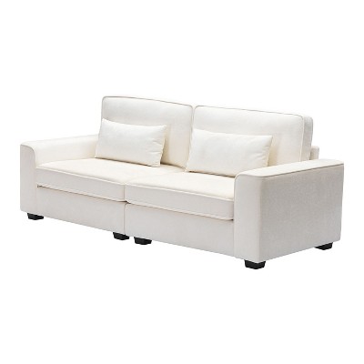 NicBex 79.5 Inch Modern 2-Seater Sofa with 2 Throw Pillows for Living Room,Apartment,Bedroom
