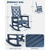 TROPOW Outdoor Rocking Chair, All Weather HDPE Plastic Patio Rocker Chair with Wide Armrests, Classic Fire Pit Chair for Porch, Deck, Lawn, Garde - 4 of 4
