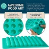 O'Creme Round Silicone Mold for Chocolate Truffles, Ganache, Jelly, Pralines and Caramels (30mm Diameter x 25mm High) - 63 Cavities - 4 of 4