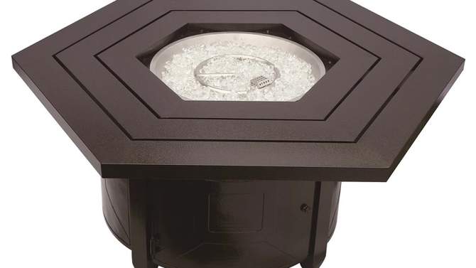Hexagon Fire Pit Hammered Bronze - AZ Patio Heaters, 2 of 6, play video