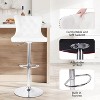 White two sets of velvet bar stools, swivel bar height stools, adjustable bar chairs - 4 of 4