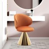 HOMLUX Swivel Accent Chair Modern Barrel Chair with Metal Cone Base Velvet Upholstered Armless Chair for Living Room，Dining Room，Bedroom - 4 of 4