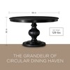 Maven Lane Zola Traditional Round Wooden Dining Table in Antiqued Finish - 2 of 4