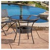 Figi 34" Round Wicker and Glass Table: Sturdy All-Weather, Storage Basket, Patio Dining - Christopher Knight Home - 2 of 4