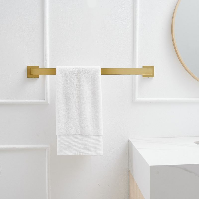 BWE 5-Piece Bath Hardware Set with Towel Bar/Rack, Towel/Robe Hook, Toilet Paper Holder, 2 of 7