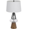 Cal Lighting 100W led Marietta metal/glass table lamp with 2W led night light - 3 of 4