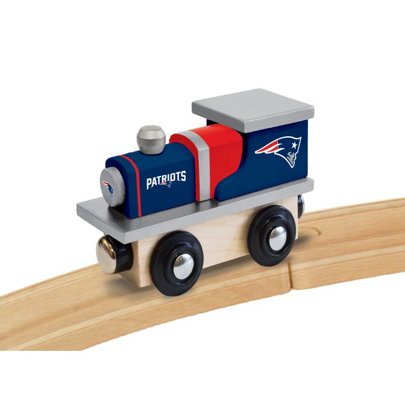 MasterPieces Officially Licensed NFL New England Patriots Wooden Toy Train Engine For Kids, 4 of 5