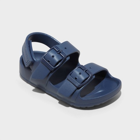 Blue discount footbed sandals