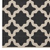 Modway Cerelia Moroccan Trellis 4x6 Indoor and Outdoor Area Rug in Black and Beige - 2 of 4