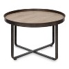 Kate and Laurel Zabel Round Metal Coffee Table, 28" Diameter, Natural - 2 of 4