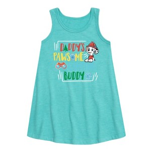 - Paw Patrol - Daddy's Pawsome Camping Buddy Graphic Sleeveless Aline Dress - 1 of 4
