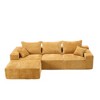 108" Chenille L-Shaped Sectional Sofa with Deep Seating & Removable Pillows - 4 of 4