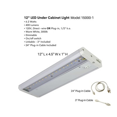 18-Inch Warm White Dimmable LED Under-Cabinet Light