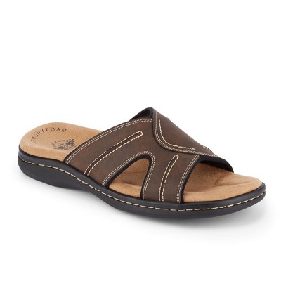 Dockers Mens Sunland Casual Slide Sandal Shoe, Dark Brown, Size 15