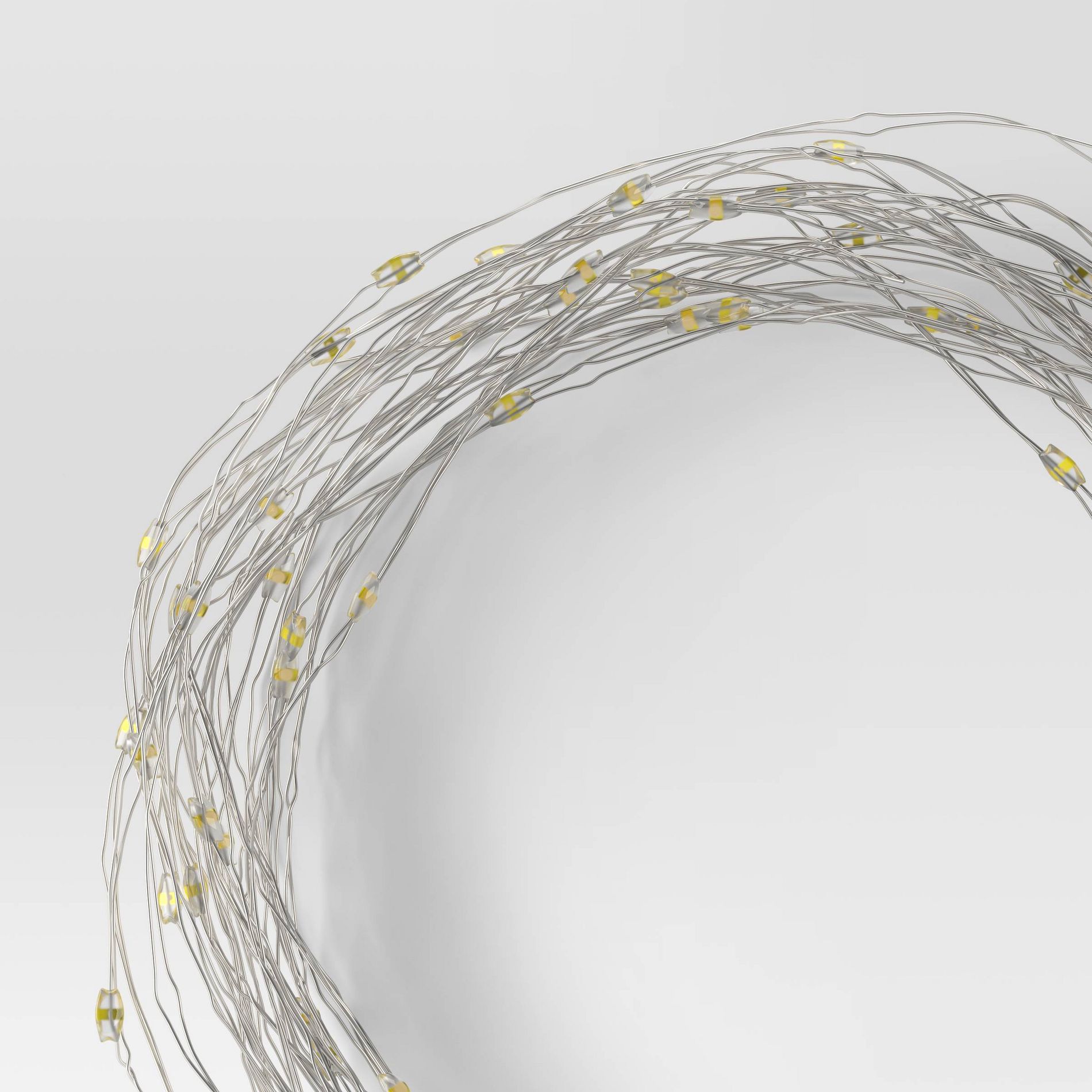 10.5' 30ct Battery Operated LED Dewdrop Fairy String Lights Warm White with Silver Wire - Room Essentials™