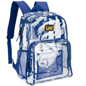 Lee Small Clear Backpack for Women Men Girl Boy, Water-Resistant Clear Bags for School Travel Stadium Concert, 11 x 5 x 16 Inches - 1 of 4