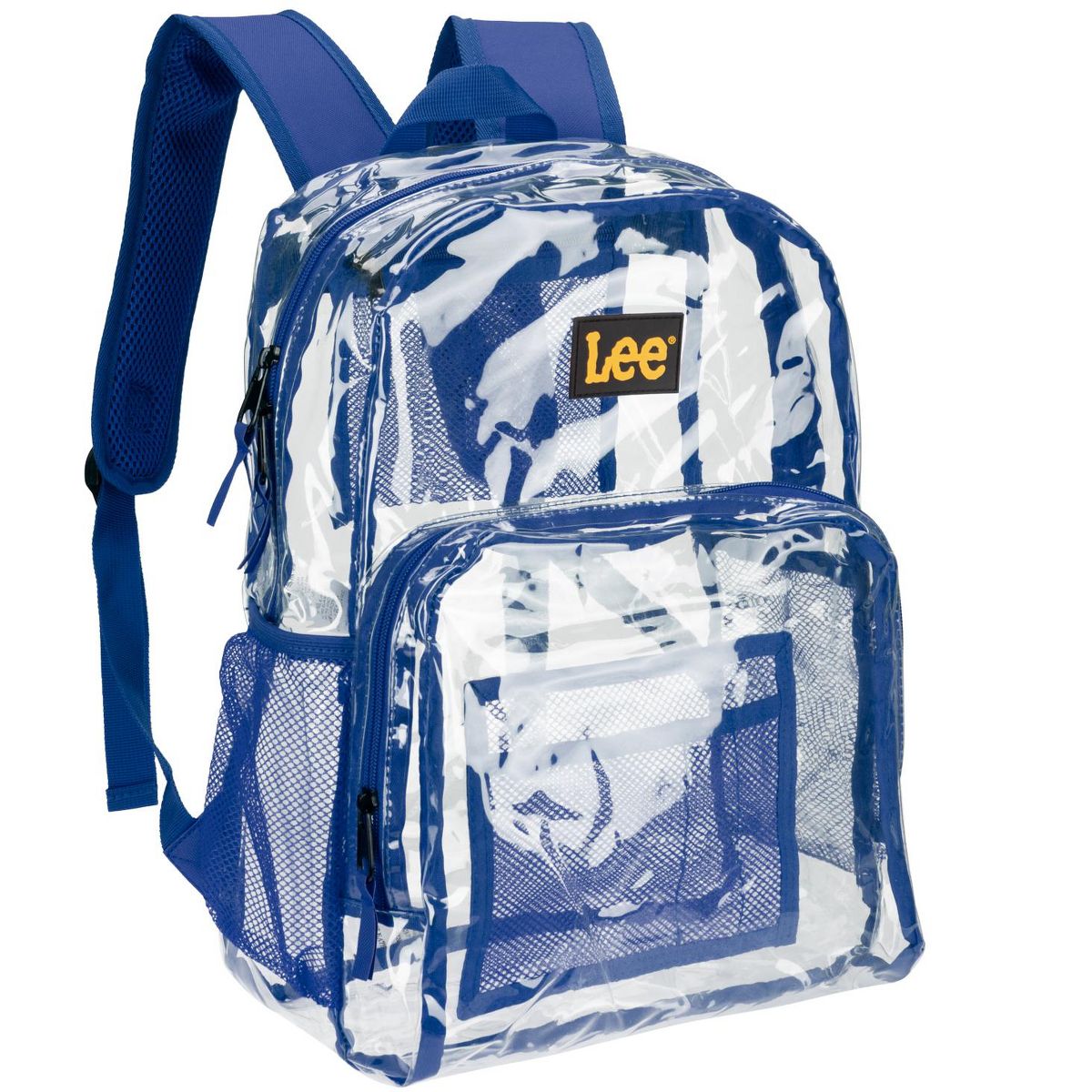 Lee 16" Clear Laptop Backpack for Adult Teen Kid, Water-Resistant Clear Bags for School Travel Stadium Concert, TSA-Compliant Clear Bag Policy