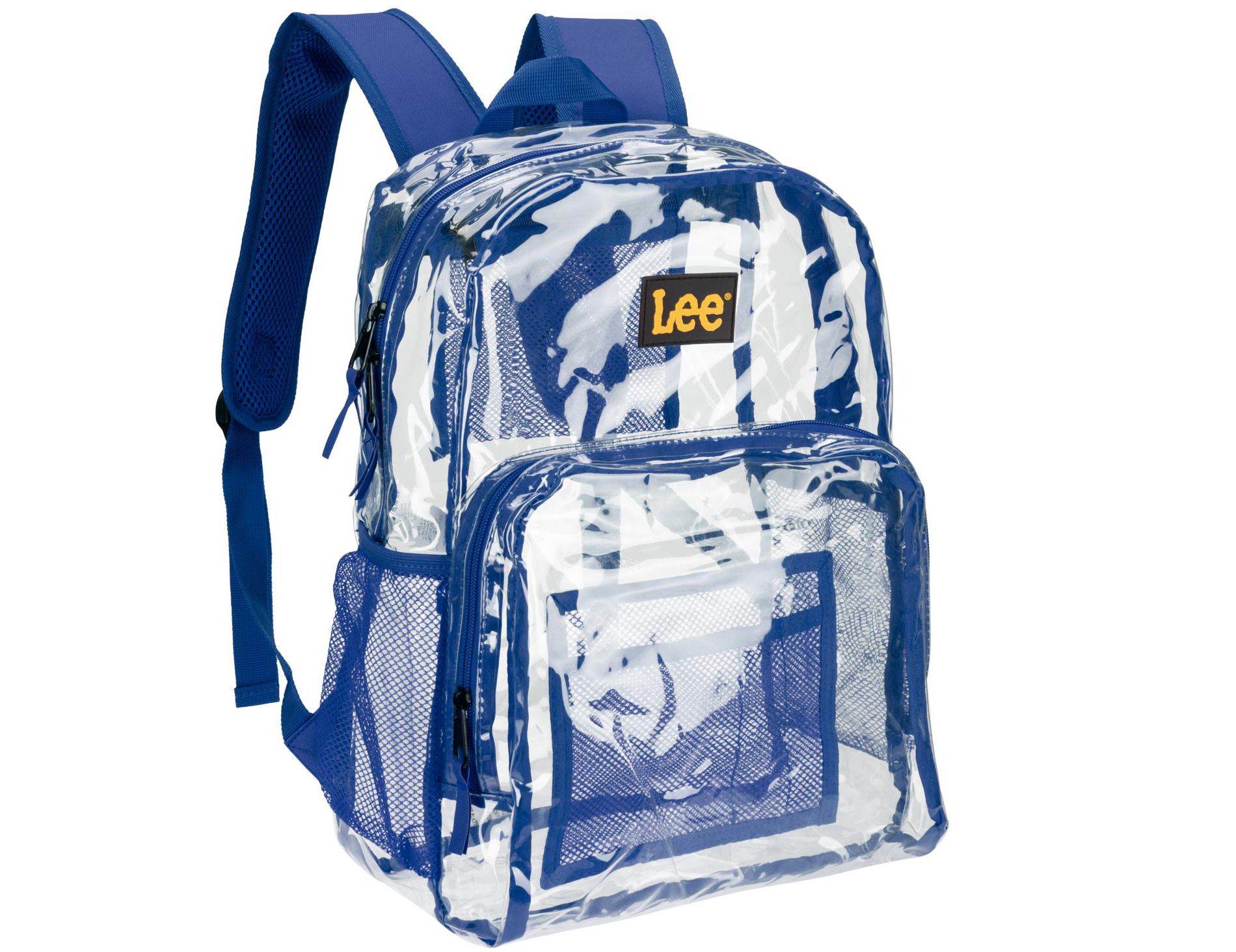 Lee 16" Clear Laptop Backpack for Adult Teen Kid, Water-Resistant Clear Bags for School Travel Stadium Concert, TSA-Compliant Clear Bag Policy