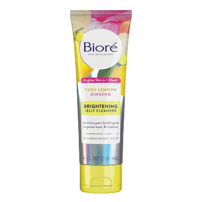 Biore Brightening Jelly Cleanser - Yuzu Lemon and Ginseng - 4 fl oz