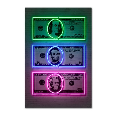 Trademark Fine Art - Octavian Mielu Dollars Matted Framed Art