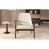 Akoasm Modern PU Leather Solid Wood Frame Soft Accent Barrel Sofa & Armchair With High Back For Living Room, Office & Bedroom - 4 of 4