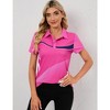 Womens Polo Shirts Short Sleeve Summer Printed Tops Lightweight Athletic Golf Tennis Shirts - 3 of 4