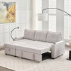 HYLEORY Convertible L Shaped Couch with Pull Out Bed, Sleeper Sofa with Reversible Chaise for Living Room, Apartment, Bedroom, Office - 2 of 4