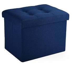 Itopfox Foldable Storage Ottoman Bench with Hidden Compartment, Soft Foot Rest Stool for Living Room, Bedroom, Dorm, Entryway - 1 of 4