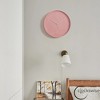 Clockswise 12" Rose Pink Hex Embossed Wall Clock Modern Decorative Round Hanging Design with Geometric Pattern Perfect for Bedroom - 2 of 4