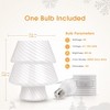 DORESshop 7 in. White Glass Desk Tree Lamp, 9-Watt Warm Light Bulb Included, Perfect Decor for Bedroom, Living Room, Christmas - 3 of 4