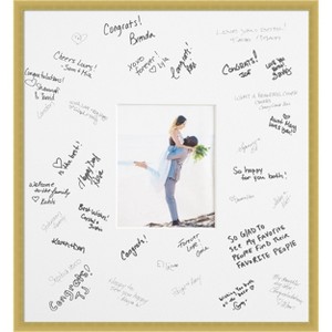 Svelte Signature Mat Picture Frame – Guest Book Alternative for Weddings, Graduations, or Retirement – Autograph Photo Mat for Signature Board - 1 of 4