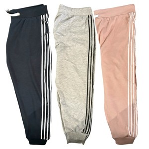 3 Pack Womens 4 Stripes Ultra Soft Jogger - 1 of 4