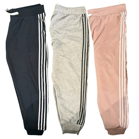 3 Pack Womens 4 Stripes Ultra Soft Jogger - image 1 of 4