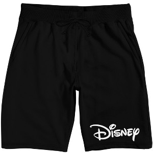 Disney Logo Adult Black Sleep Pajama Shorts - 1 of 4