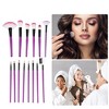 Unique Bargains Travel Dual Ended Blusher Nylon Plastic Metal Handle Makeup Brush Set 24 Pcs - image 2 of 4