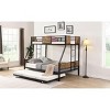 Streamdale Twin Over Full Bunk Bed with Trundle, Guardrails, Storage - 4 of 4