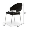 NicBex Modern Accent Chair with Metal Legs, Velvet Contemporary Desk Chair, Living Room Chair for Office, Home, Small Spaces - 4 of 4