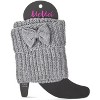 Memoi Women's Cozy Ribbed Bow-Trim Deep-Cuff Boot Topper - 4 of 4