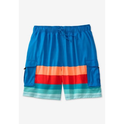 KingSize 8" Flex Cargo Swim Trunks - XL, Topography — фото 6
